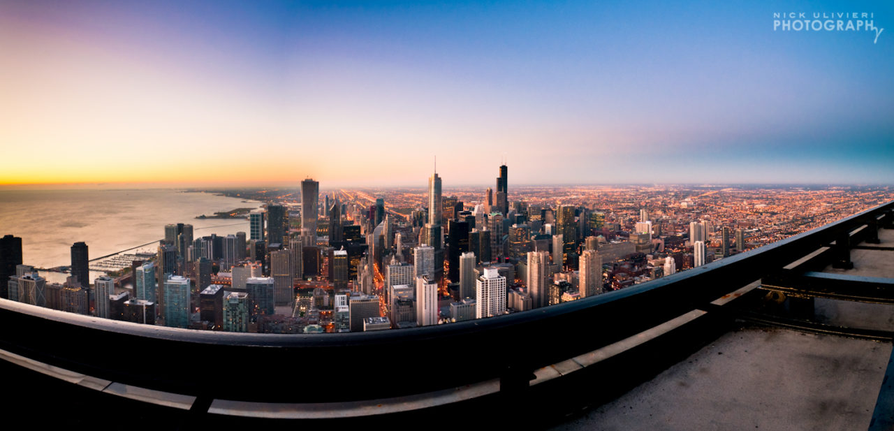 A 2 frame panorama as daybreak arrives