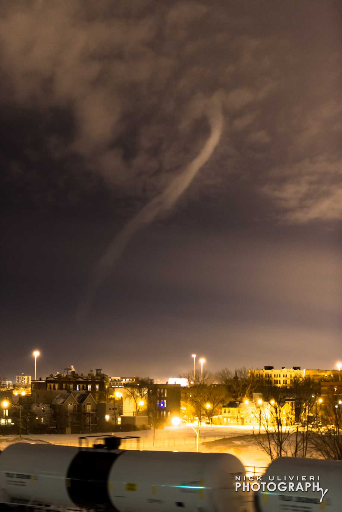 it's a snownado! Or is it a waterspout? Maybe it's a steam devil. (1.5.14)