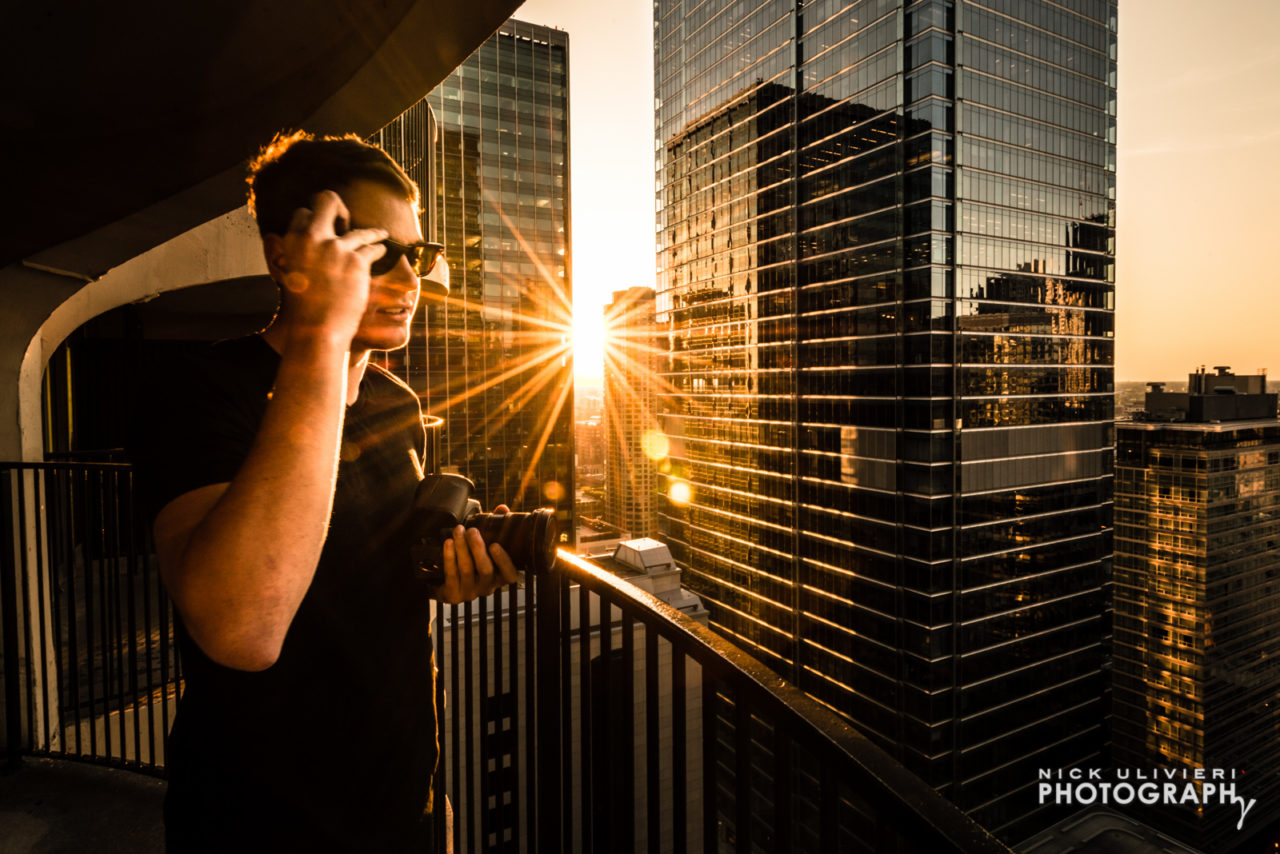 Scoping out shots from Marina City