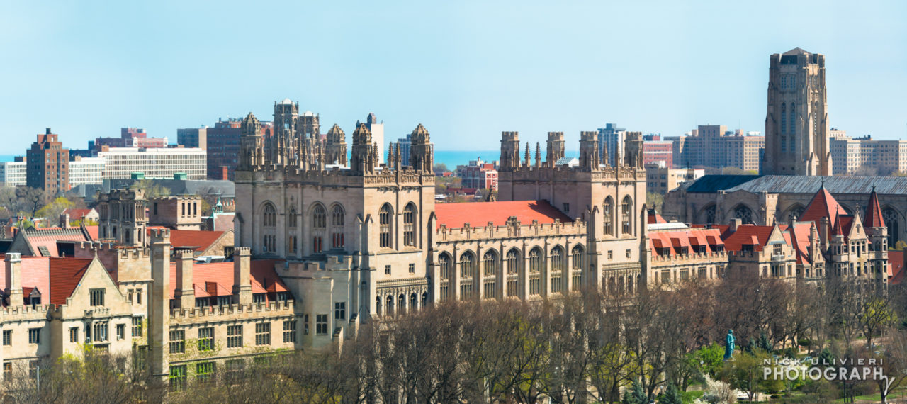 The University of Chicago from atop the  Logan Center for the Arts 8211 panorama