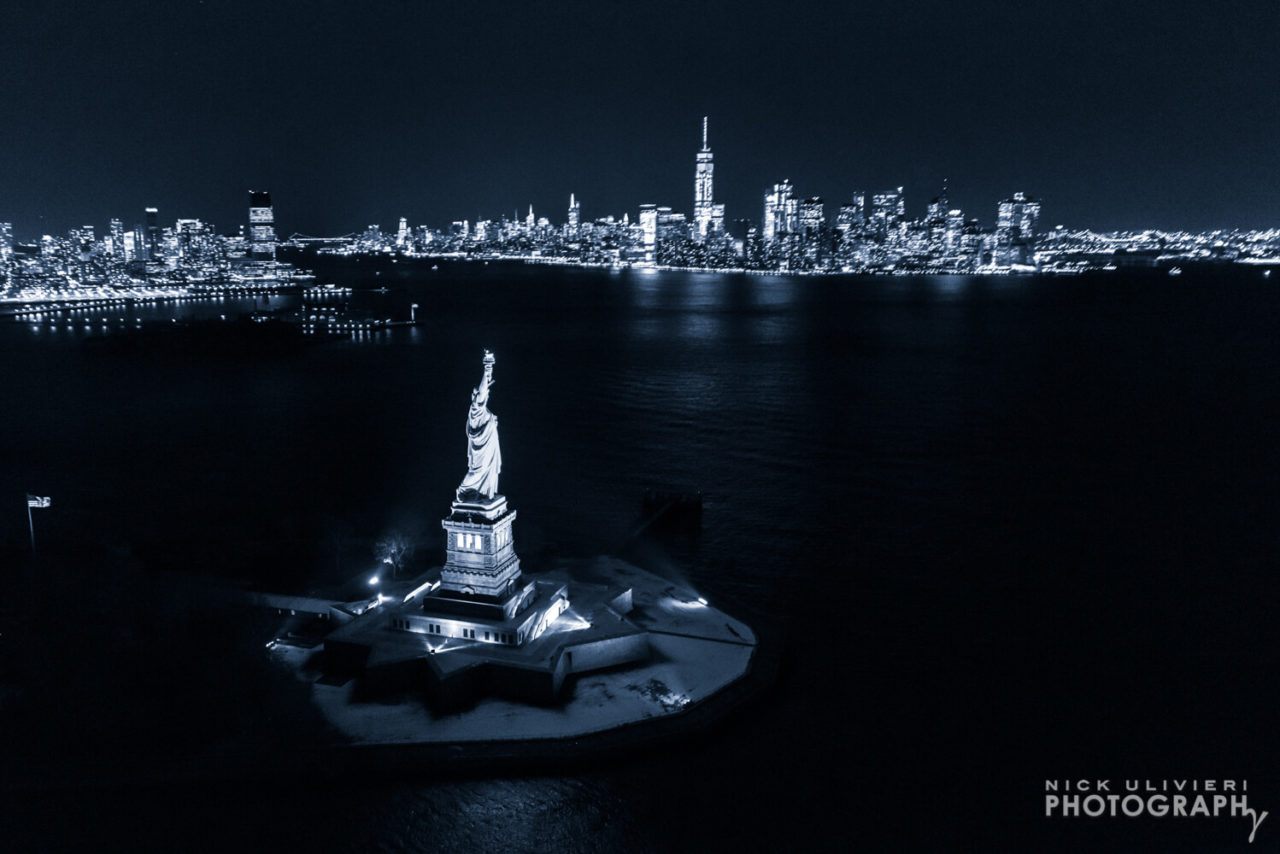 Lady Liberty aerial