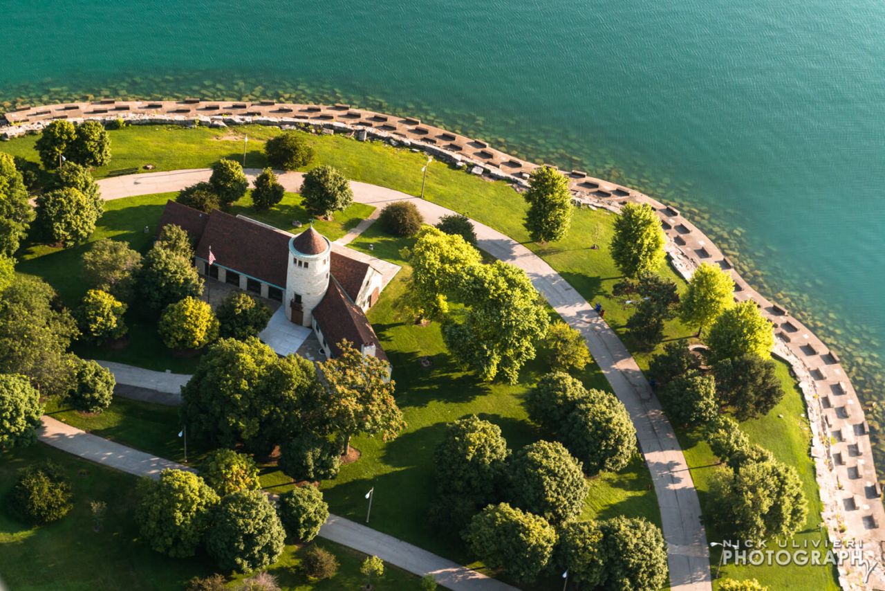 Promontory Point aerial