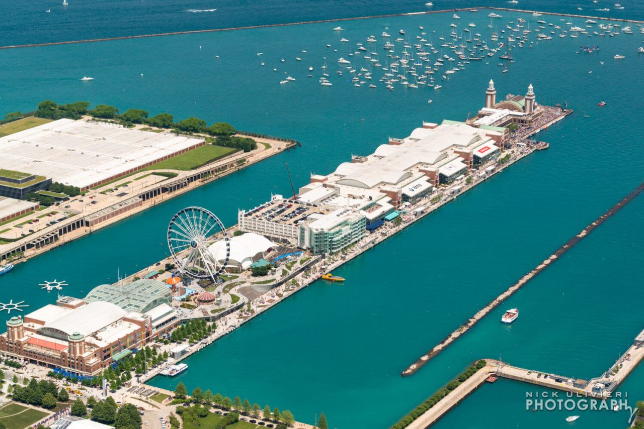 Summertime at Navy Pier aerial