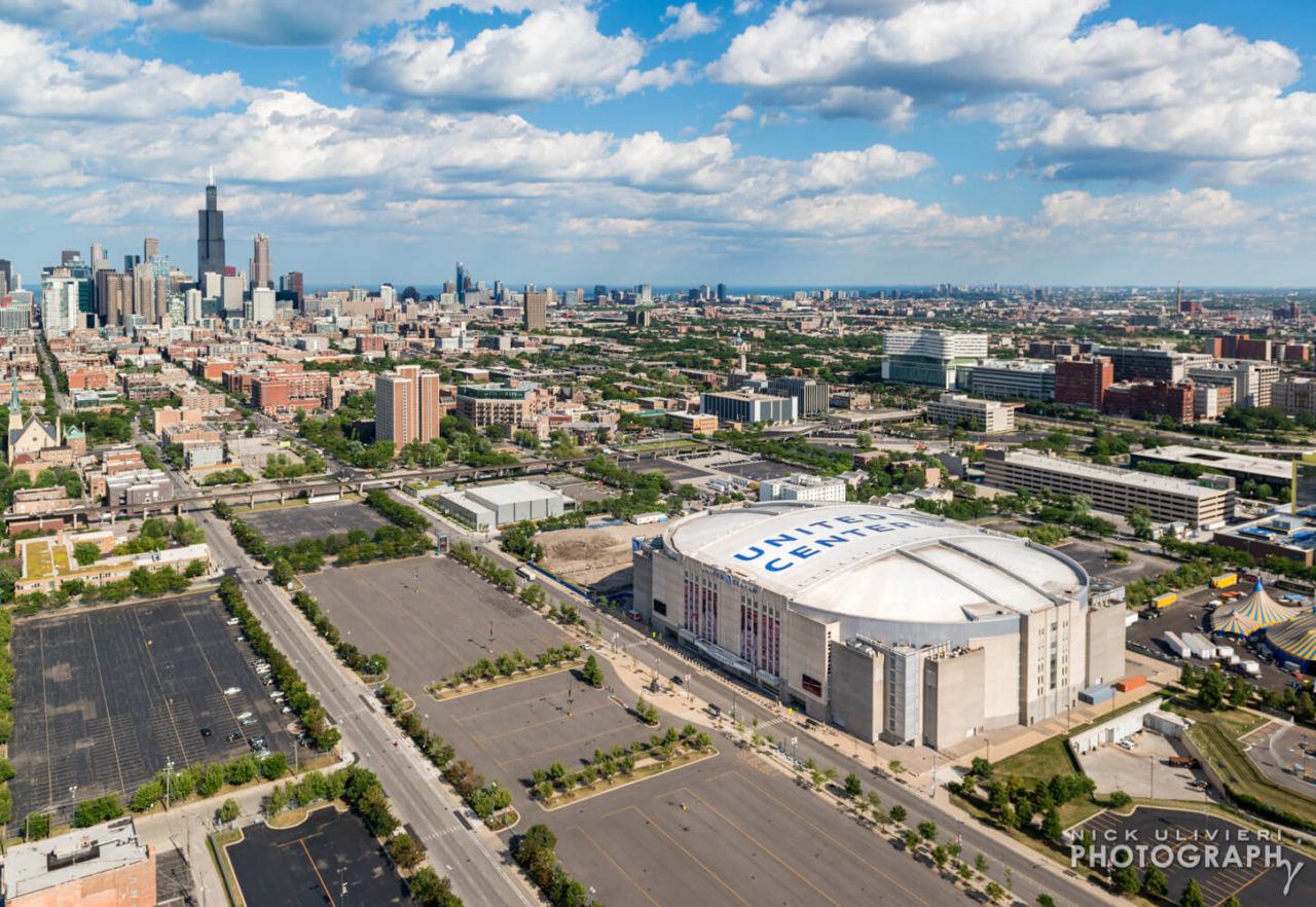 The United Center aerial