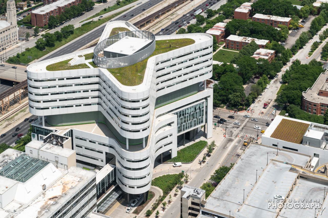 Rush Medical Center aerial Designed by PerkinsWill