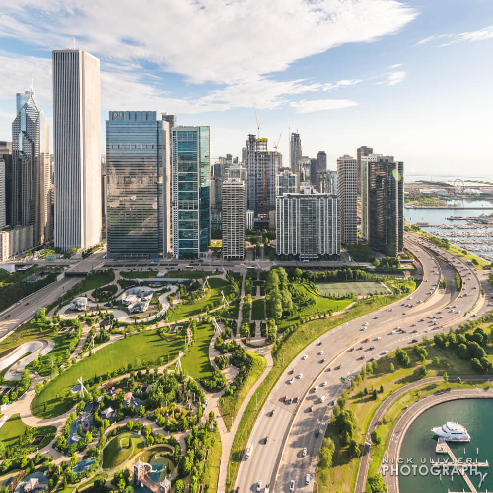 Summer over Maggie Daley Park aerial