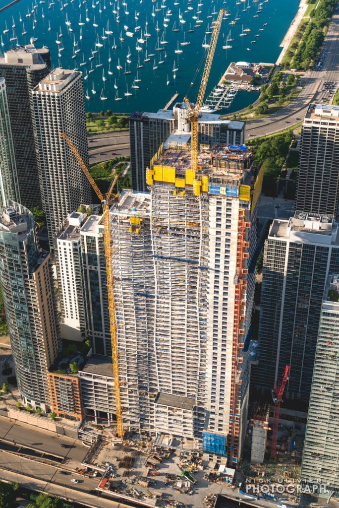 Vista Tower construction progress aerial  For Magellan