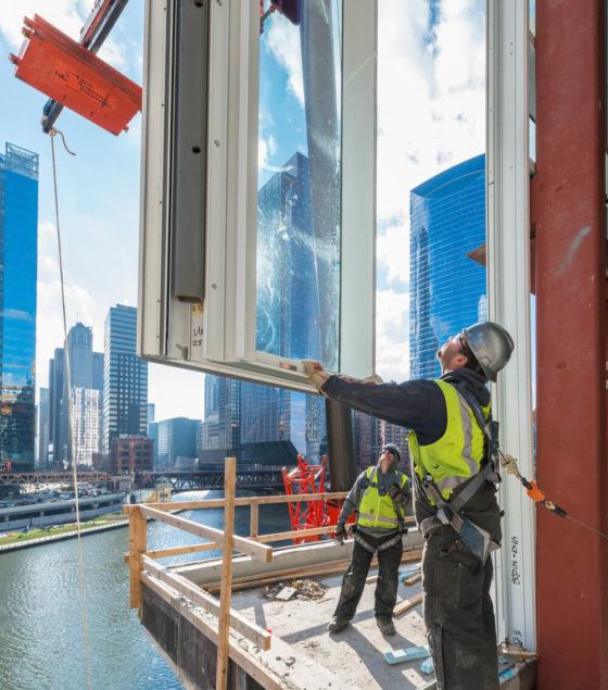 Wolf Point East construction  Walsh Group