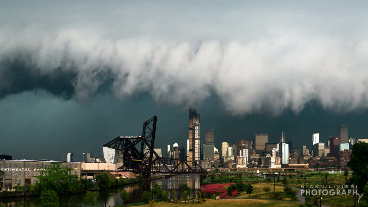 A low shelf could obscures the Willis Tower