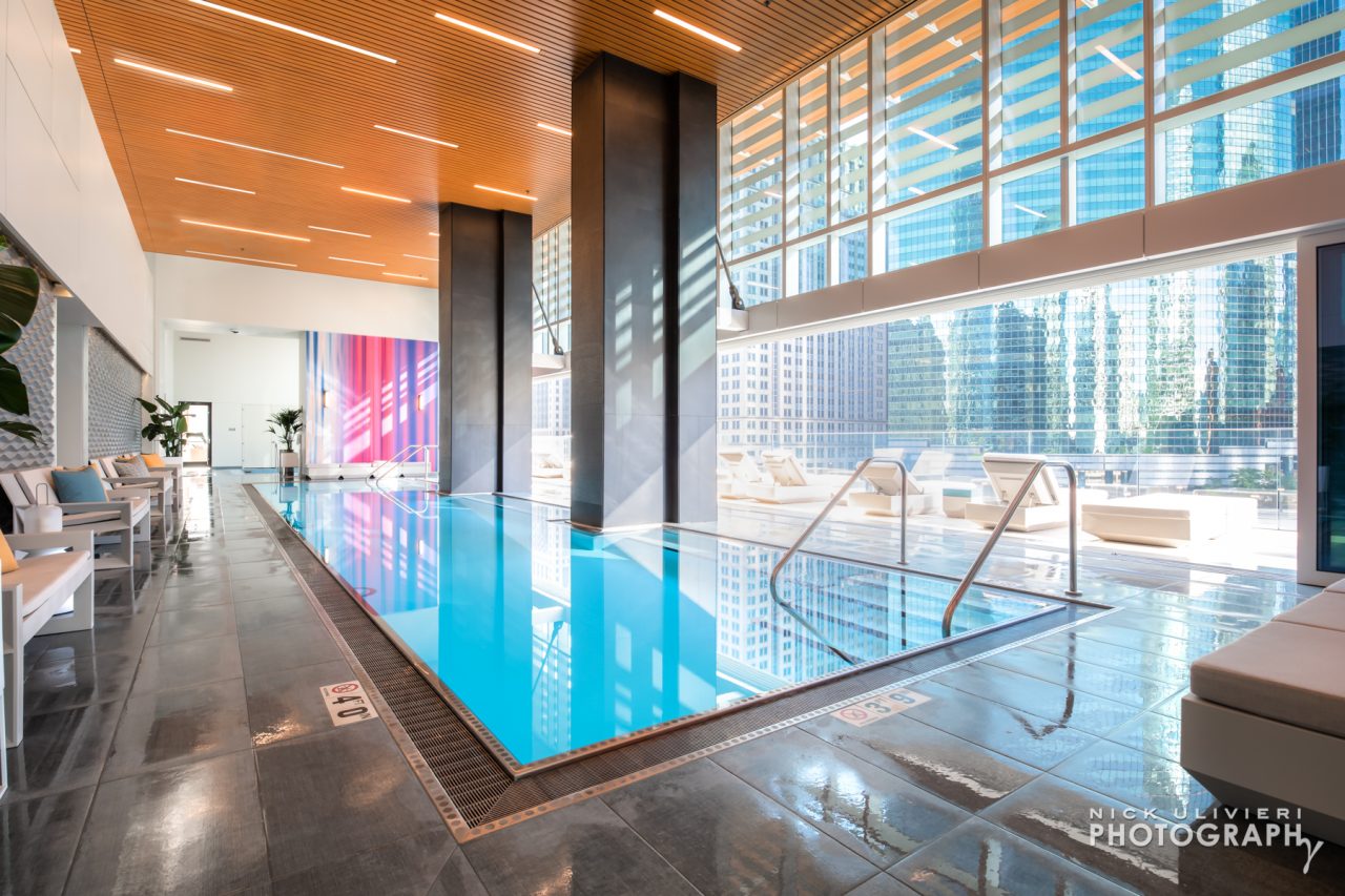The indoor pool at Wolf Point East