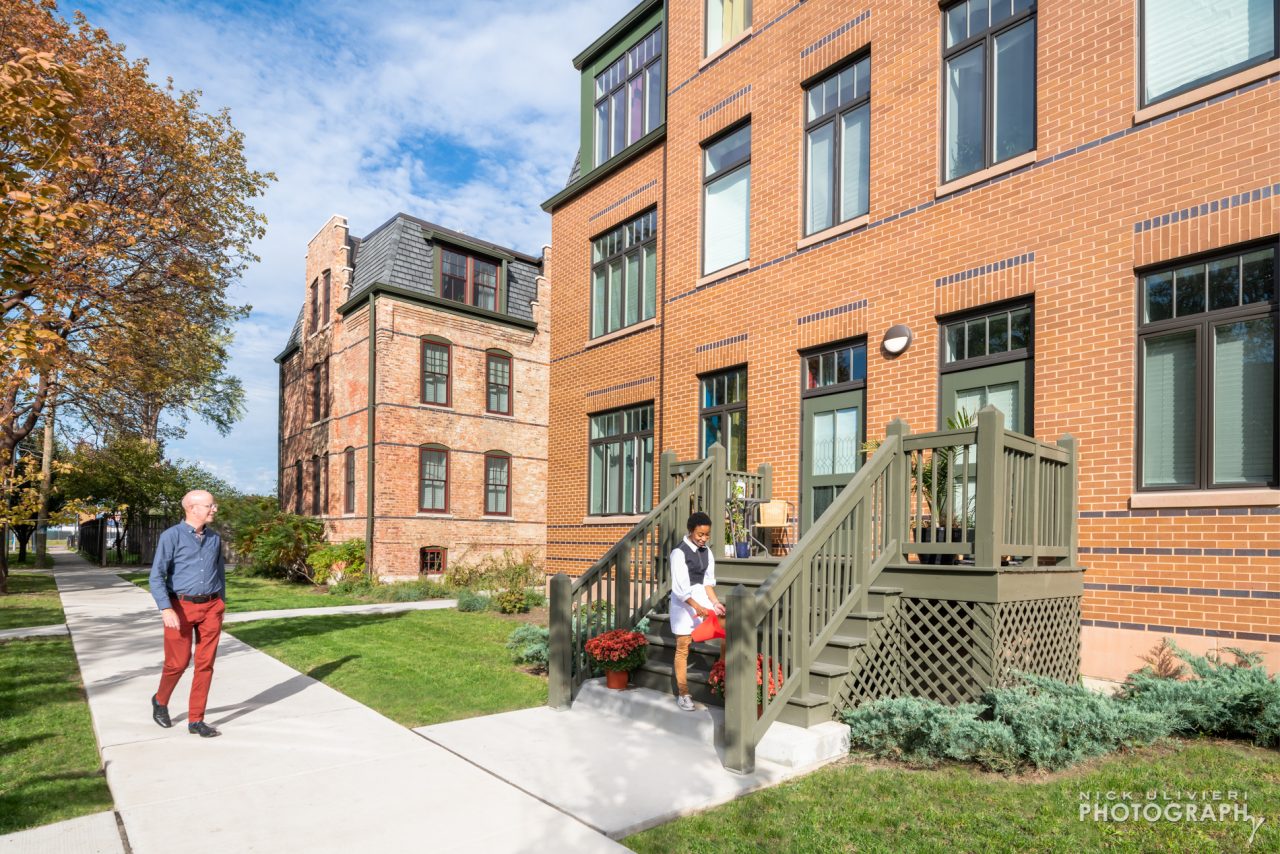 Ground-based shot of the Pullman Artspace Lofts