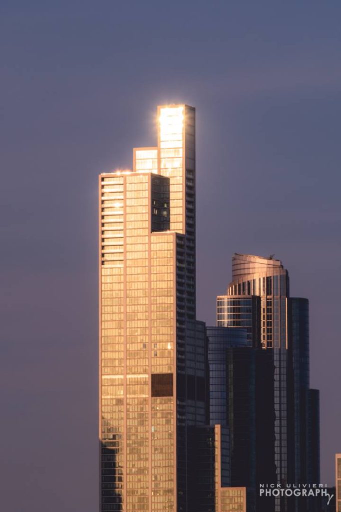 NEMA as a beacon at sunset