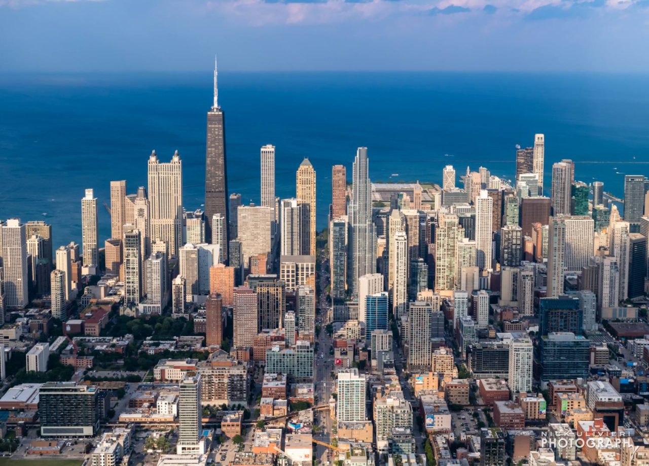 The Chicago skyline and One Chicago