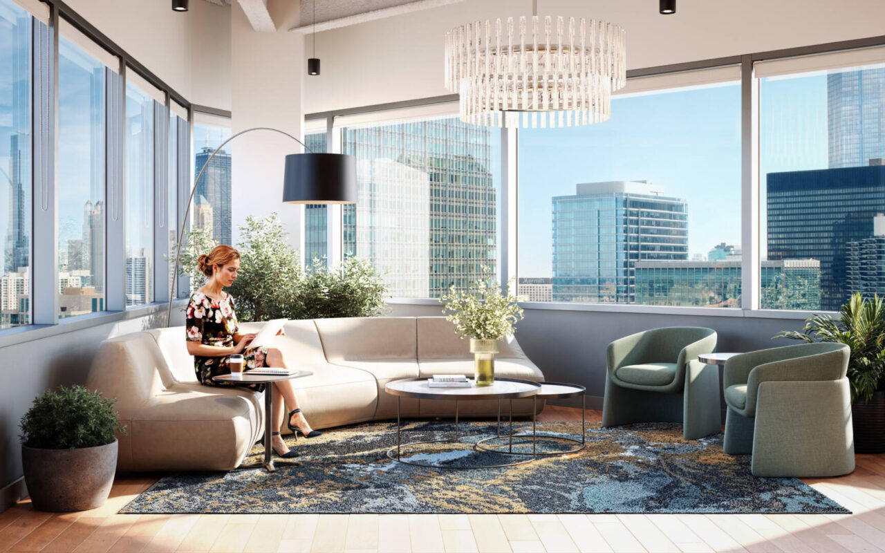 an interior view of an updated space with 333 W Wacker