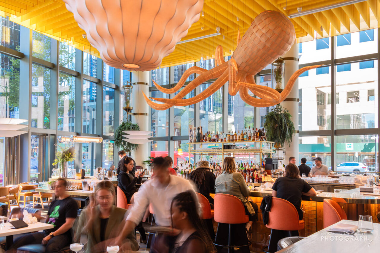 An interior view of the restaurant Bar Mar in 110 N Wacker in Chicago